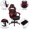 Emma and Oliver Gaming Desk Set - Cup/Headset Holder/Reclining & Footrest